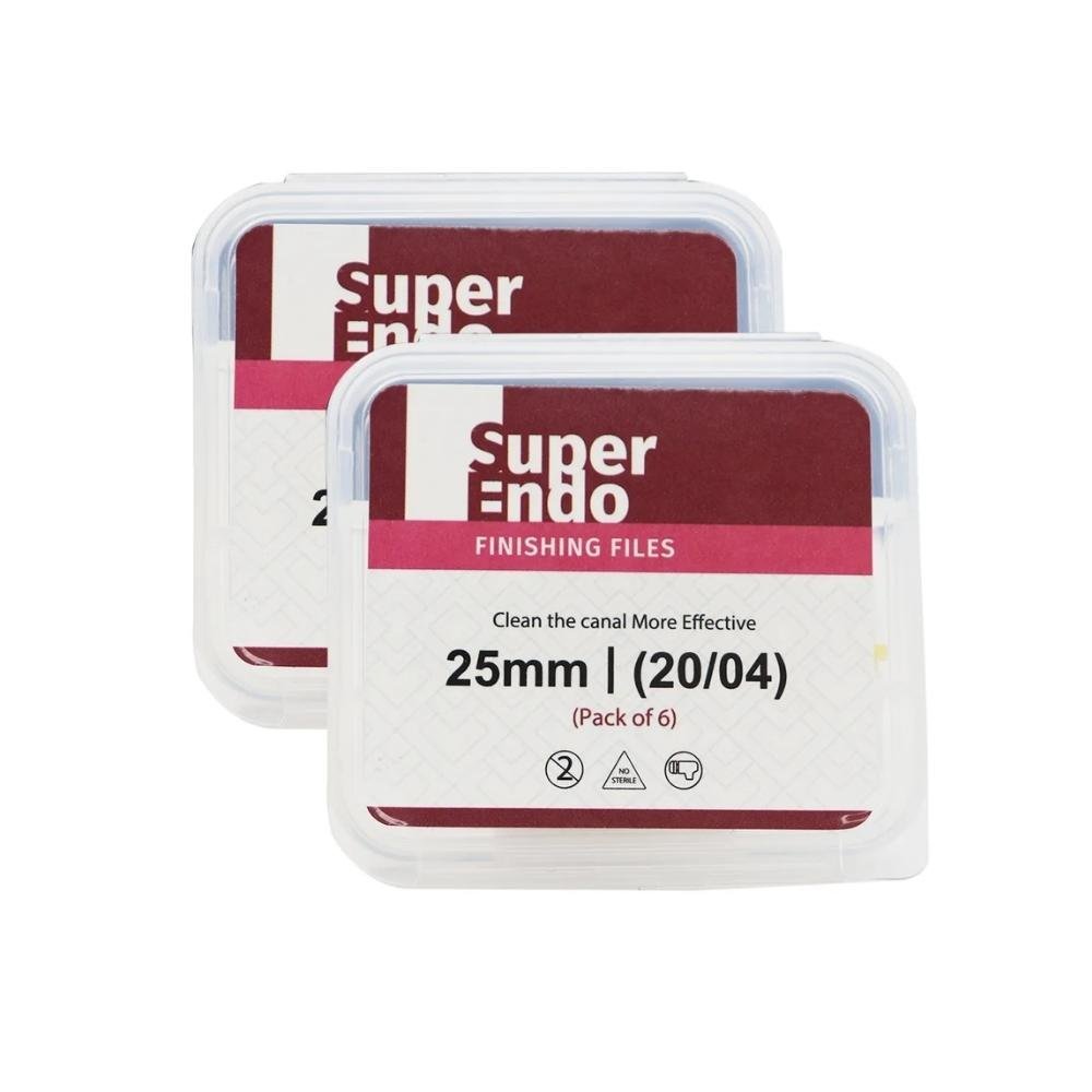 Super Endo Finishing Files 20/04 25mm Pack of 6
